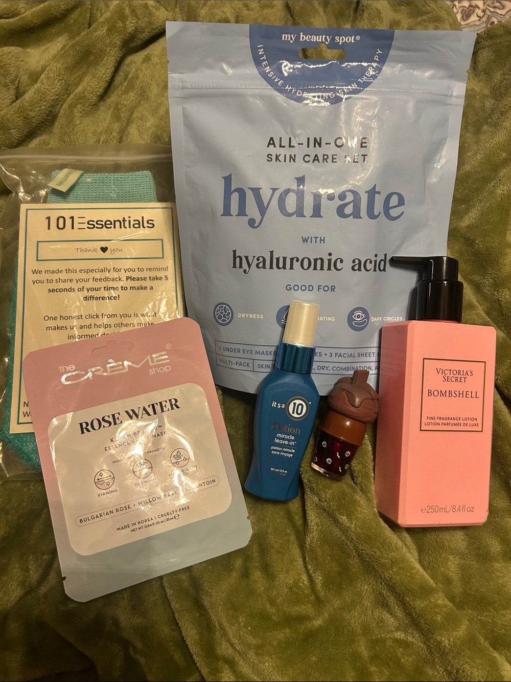Beauty Bundle Skin Care -Victorias Secret Bombshell,hydrate face pack, &more